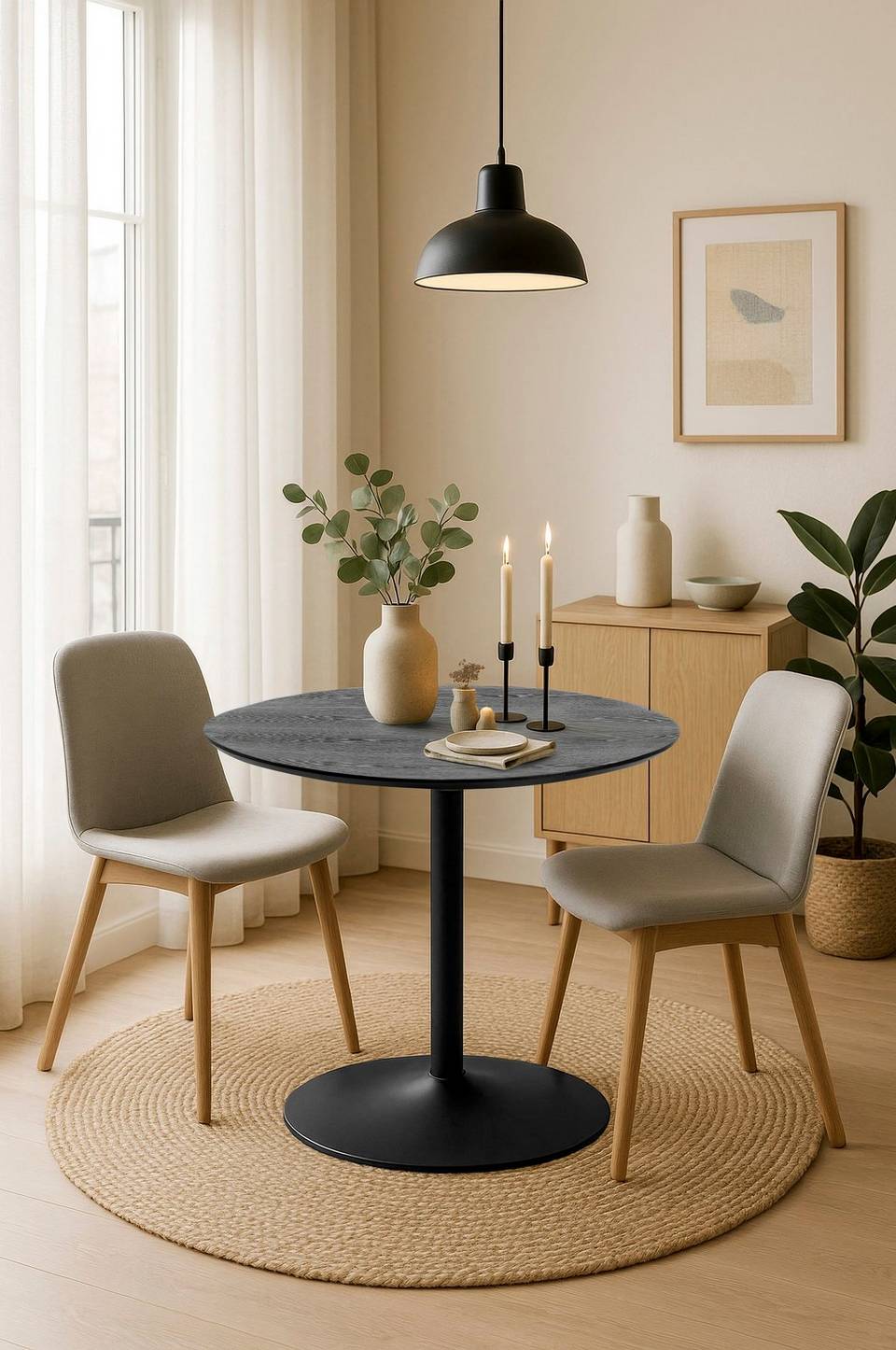 AC Design Furniture Matbord Adina, Diameter 80 cm, svart från AC Design Furniture, bild 5