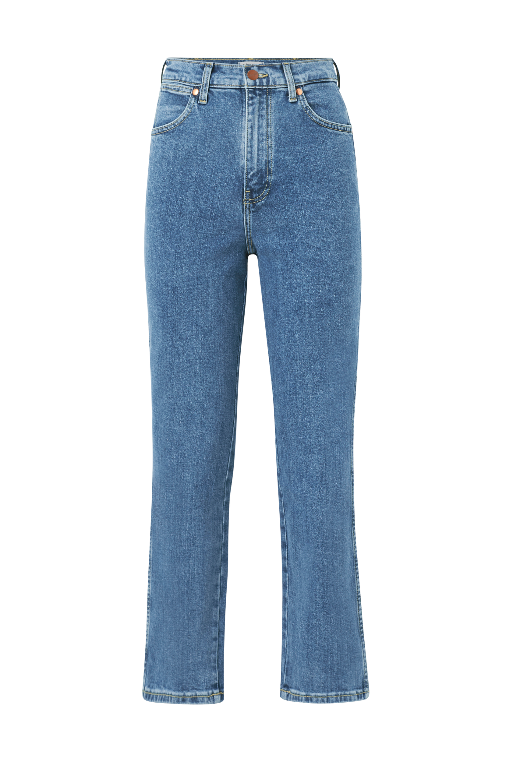 Wrangler - Jeans Wild West High Rise Straight - Blå - W29/L32