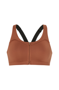 Stay in place - Sport-bh Front Zip Sports Bra - Röd - 40