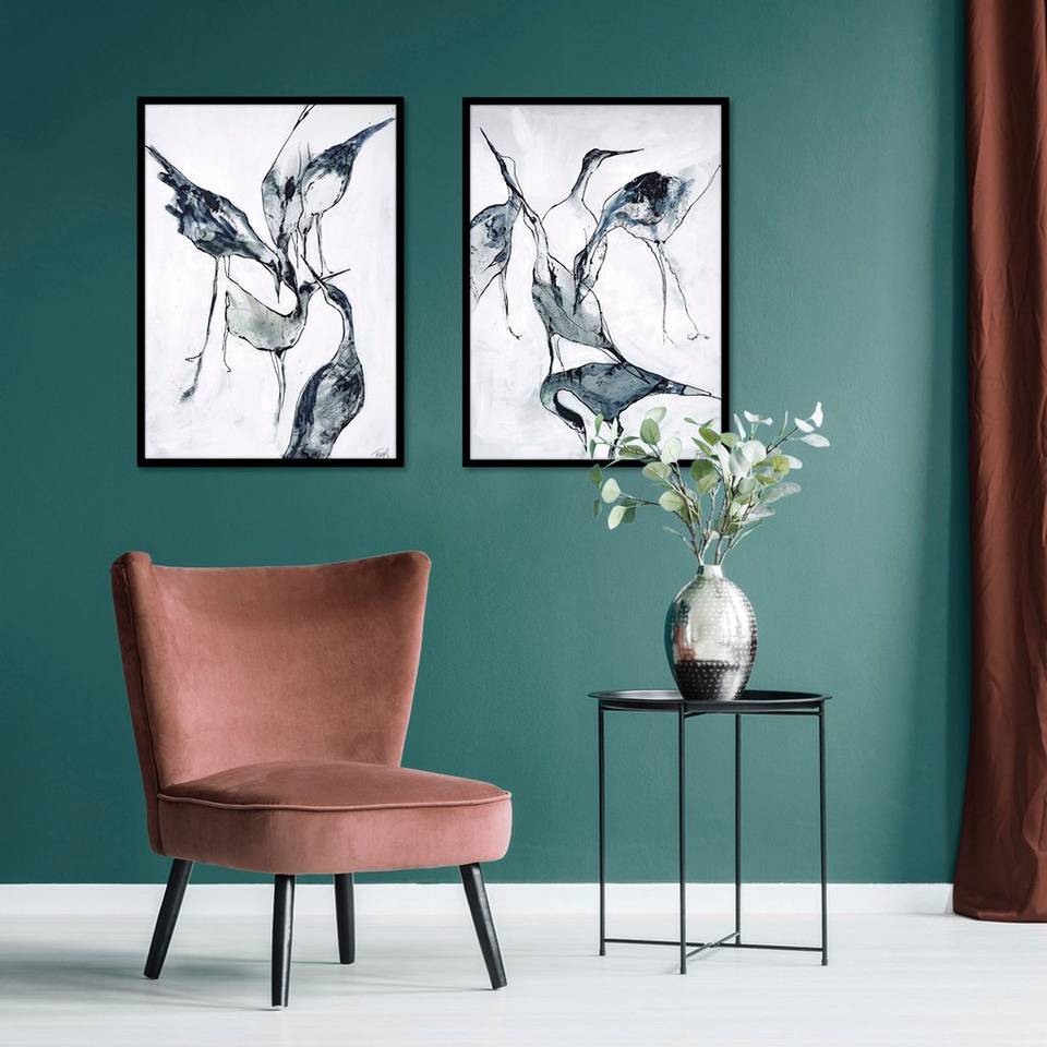 Malerifabrikken Poster Crane 2, blå från Malerifabrikken, bild 2