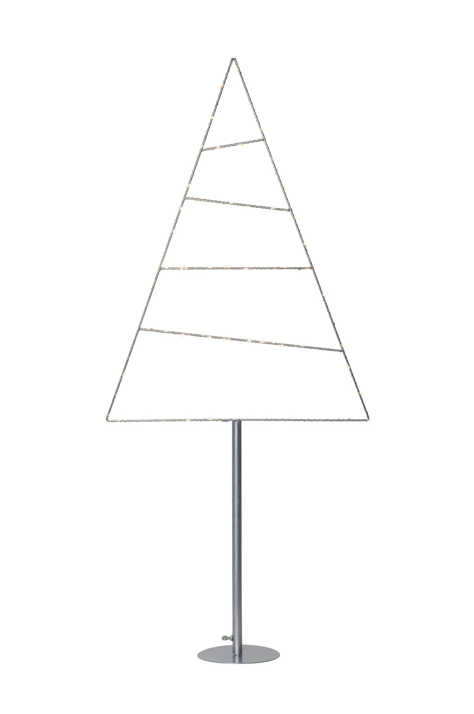 Star Trading - TRIANGLE dekorationsträd LED - stor - Silver