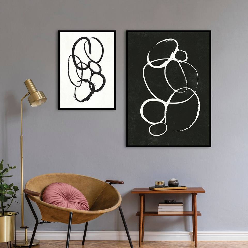 Malerifabrikken Poster Linked 2, svart från Malerifabrikken, bild 2
