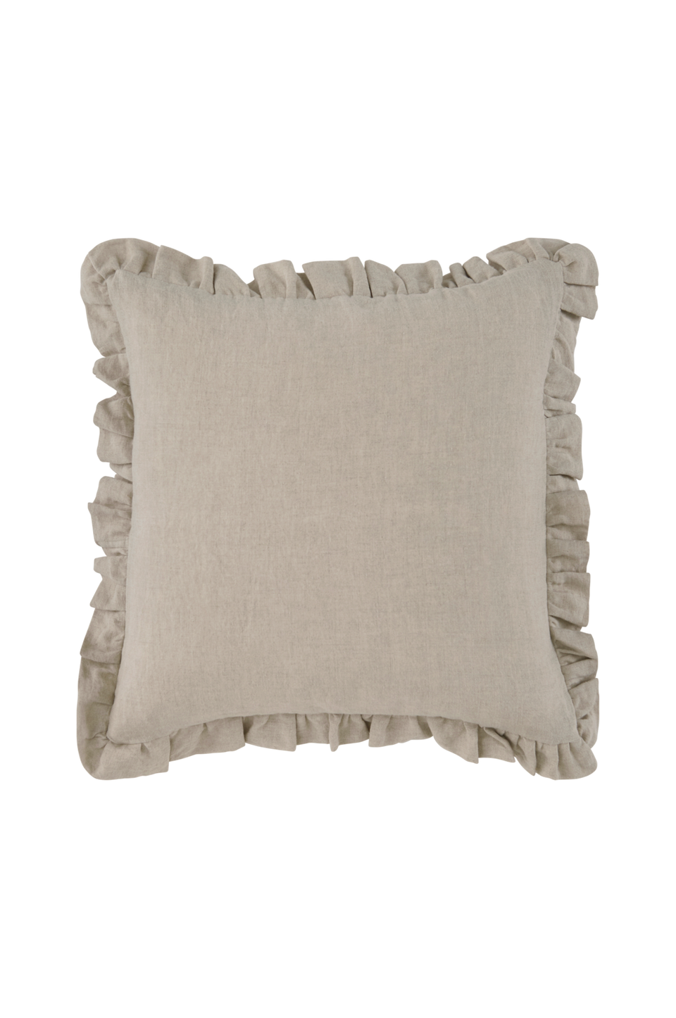 Ellos Home Kuddfodral Candice Frill i tvättat lin, beige från Ellos Home, bild 2