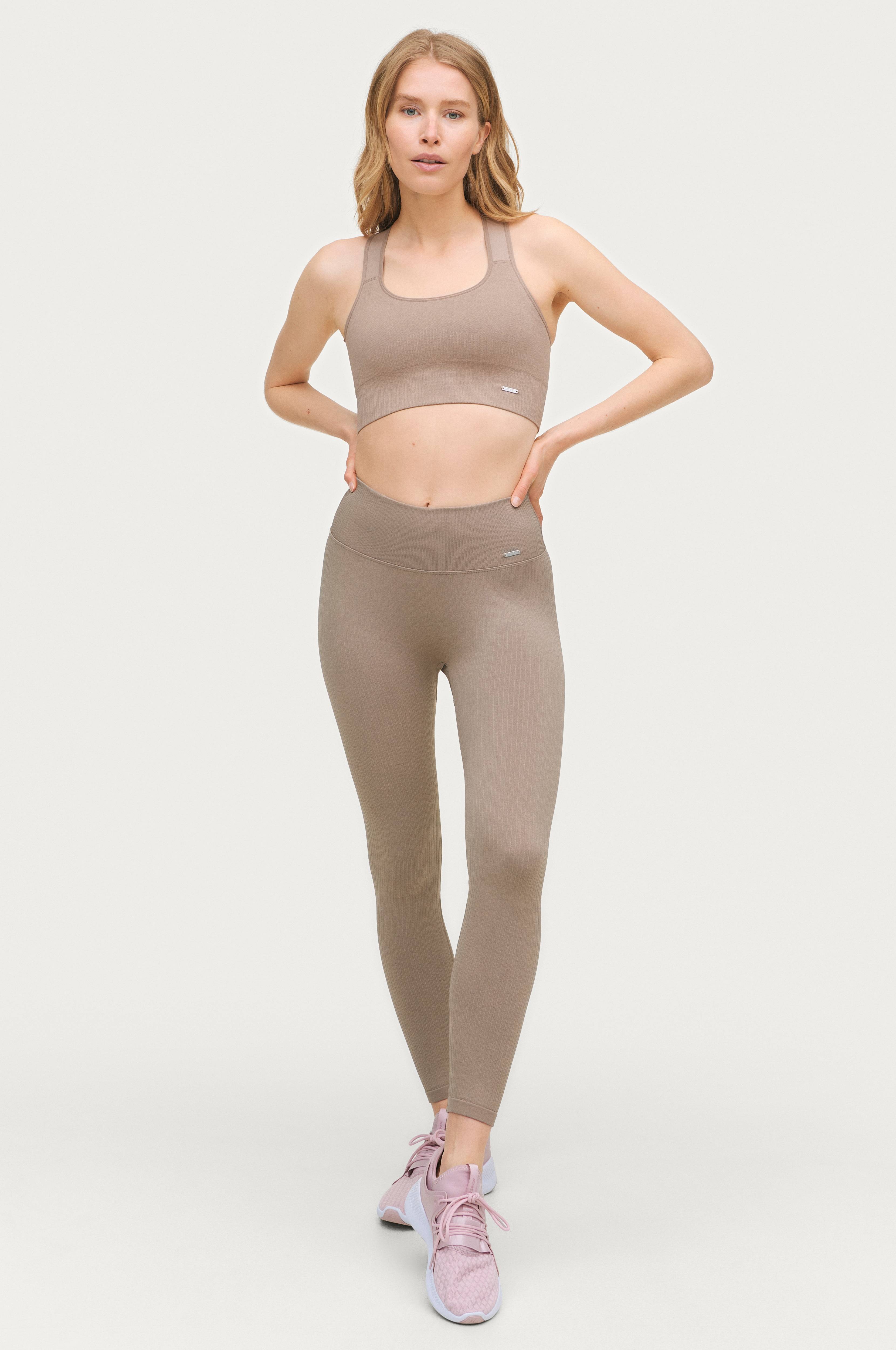 Espresso Ribbed Seamless Tights