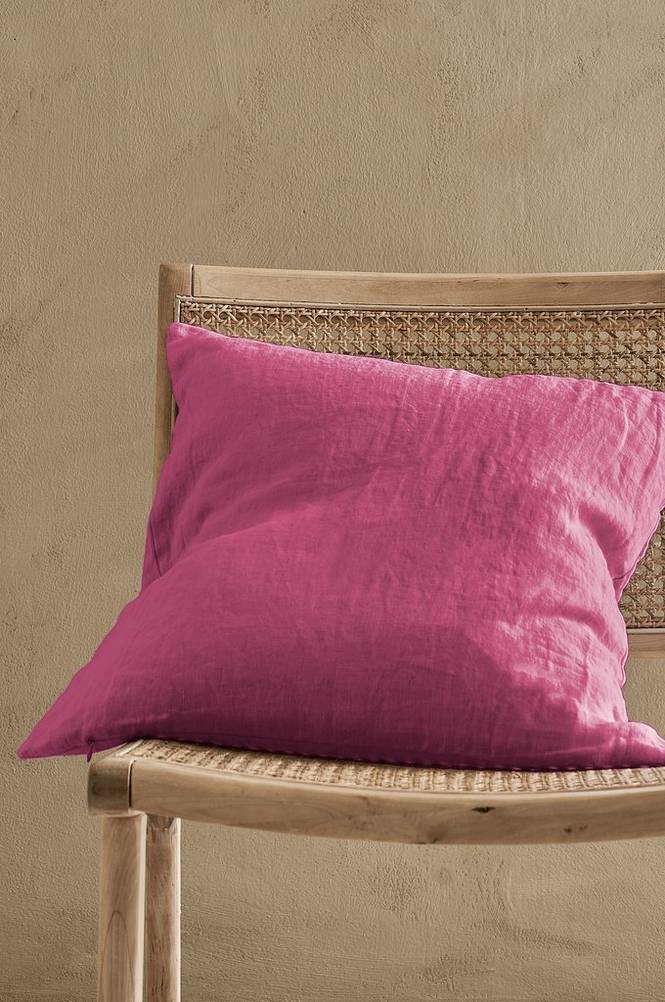 Kuddfodral Candice Zip i tvättat lin 50x50 cm