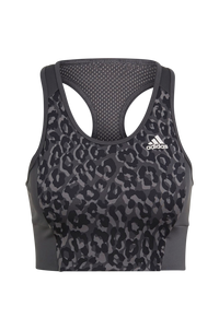 adidas Sport Performance - Sport-bh Aeroready Designed 2 Move Leopard Print Bra Top - Grå - 30/32