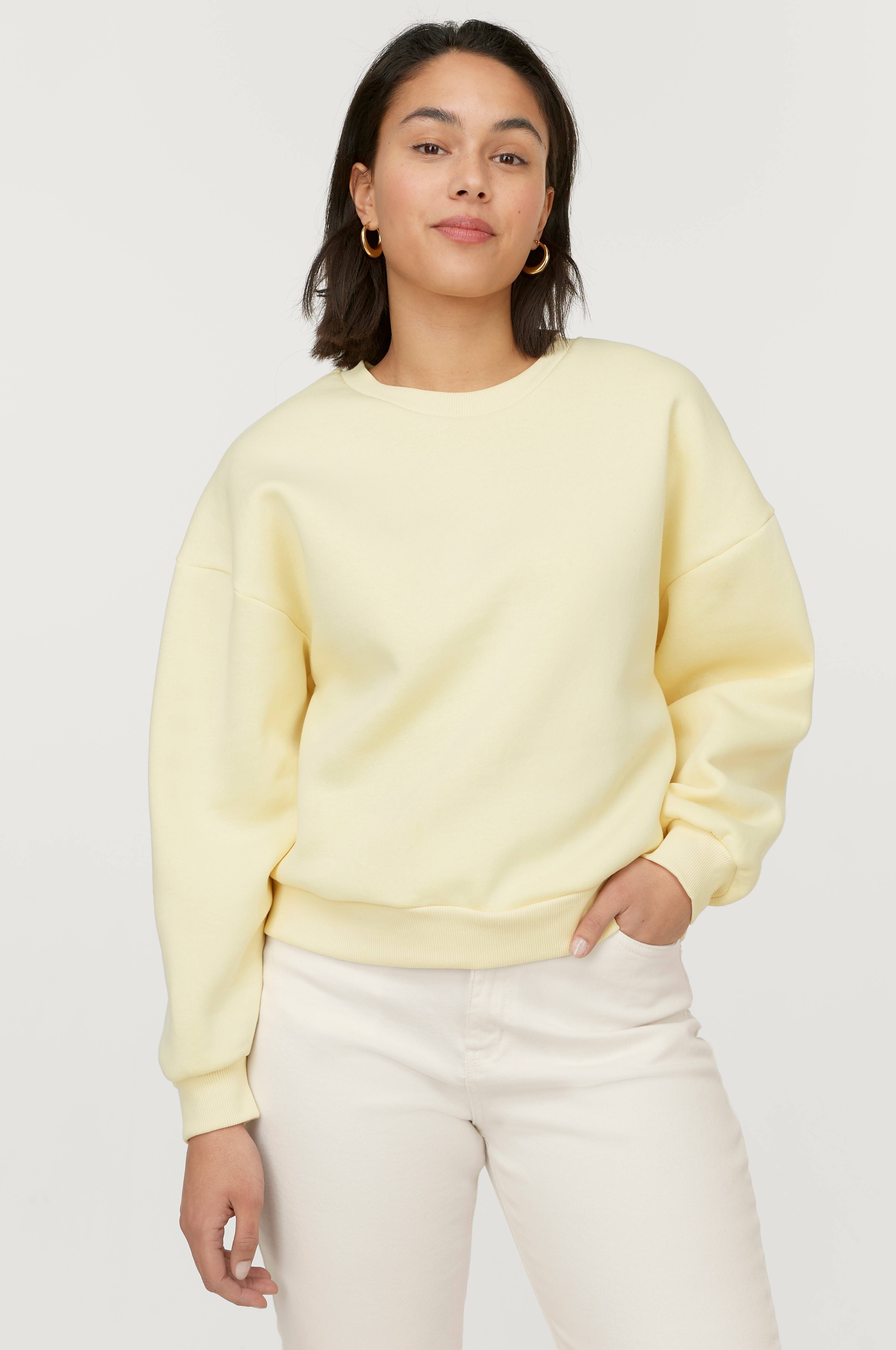 Tricot Sweatshirt Basic Sweater - Gul - Sweatshirts | Ellos.dk