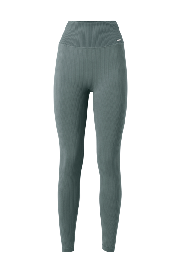 Aim'n - Træningstights Pine Green Ribbed Seamless Tights - Blå - XL -  Sportstøj - Tøj til kvinder (31386404)
