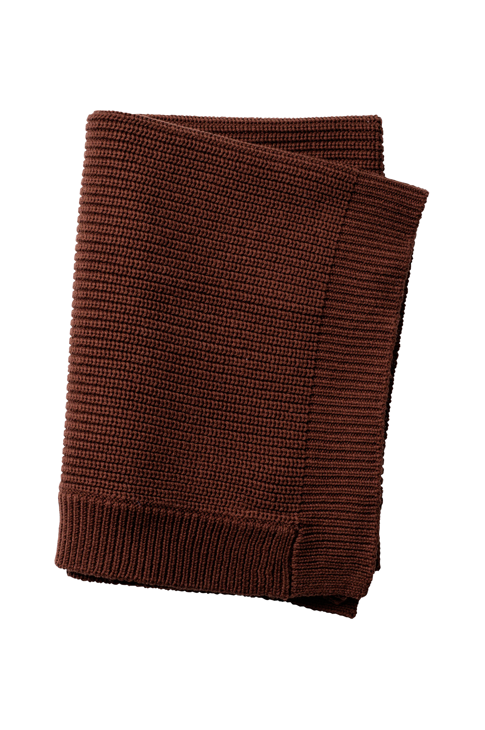 Wool Knitted Blanket - Chocolate, Elodie Details