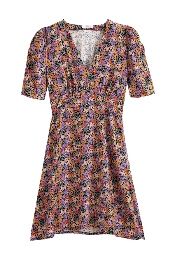 La Redoute - Blomstret kjole - Sort - 34