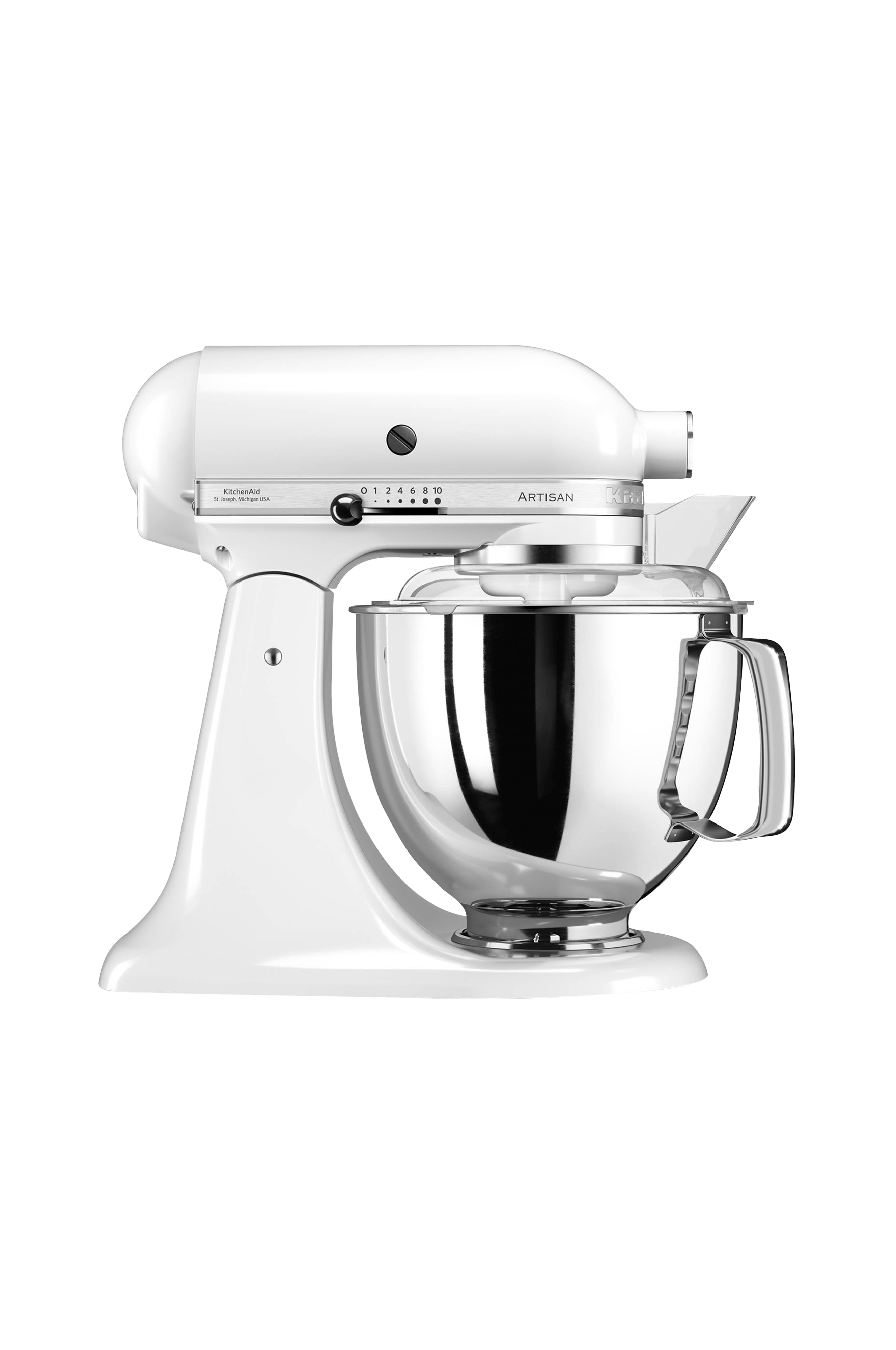 KitchenAid Artisan kjøkkenmaskin hvit 4,8 + 3 liter