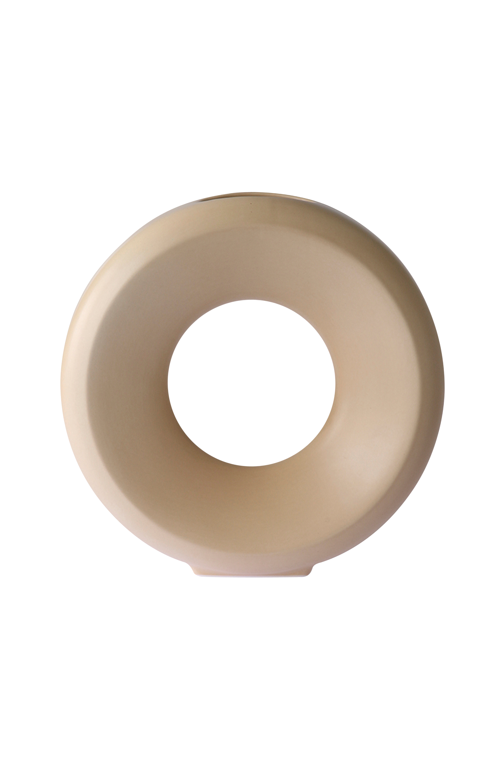 HKliving - Cirkelformad keramikvas L - Natur