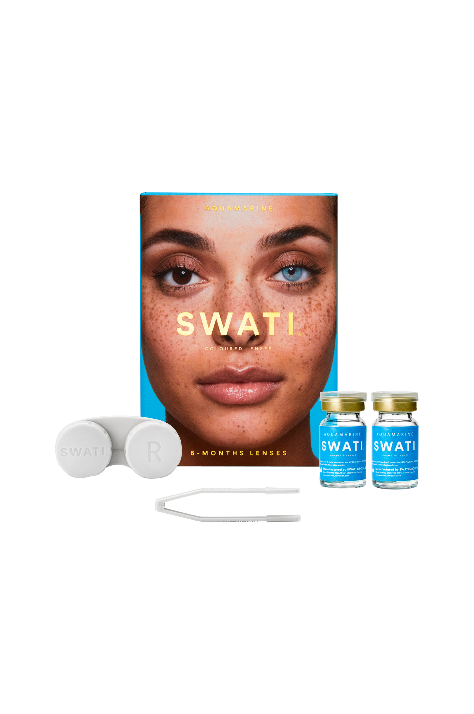 SWATI Cosmetics - Aquamarine 6-månaders kosmetiska linser