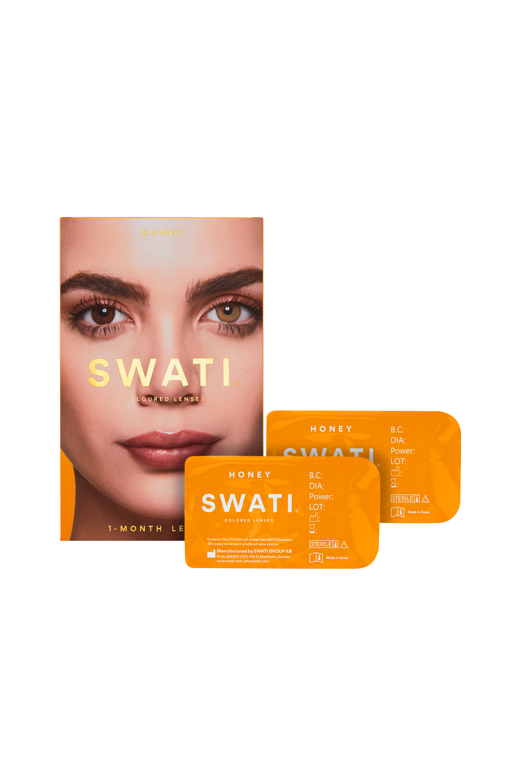 SWATI Cosmetics - Honey kosmetiska 1-månadslinser