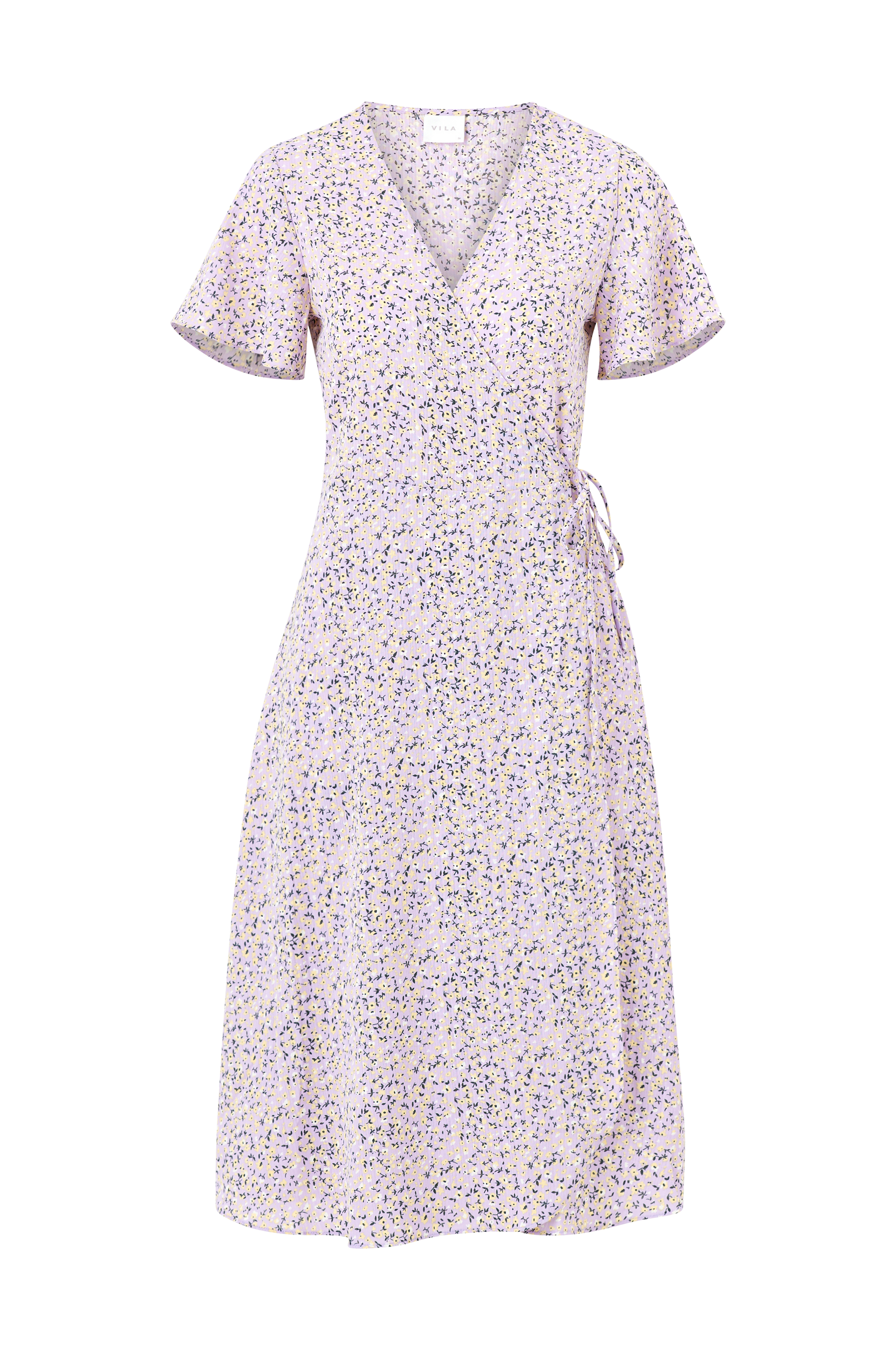 Vila - Slå om-kjole viLovie S/S Wrap Midi Dress - Rosa - 40