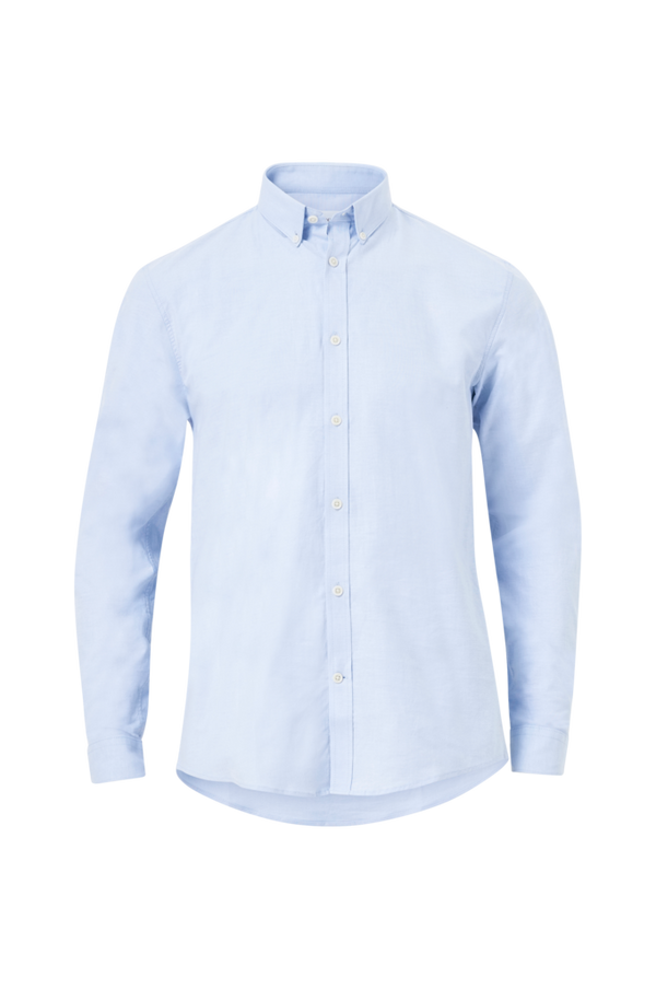 Lindbergh - Skjorte Oxford Superflex Shirt L/S - Blå - 2XL