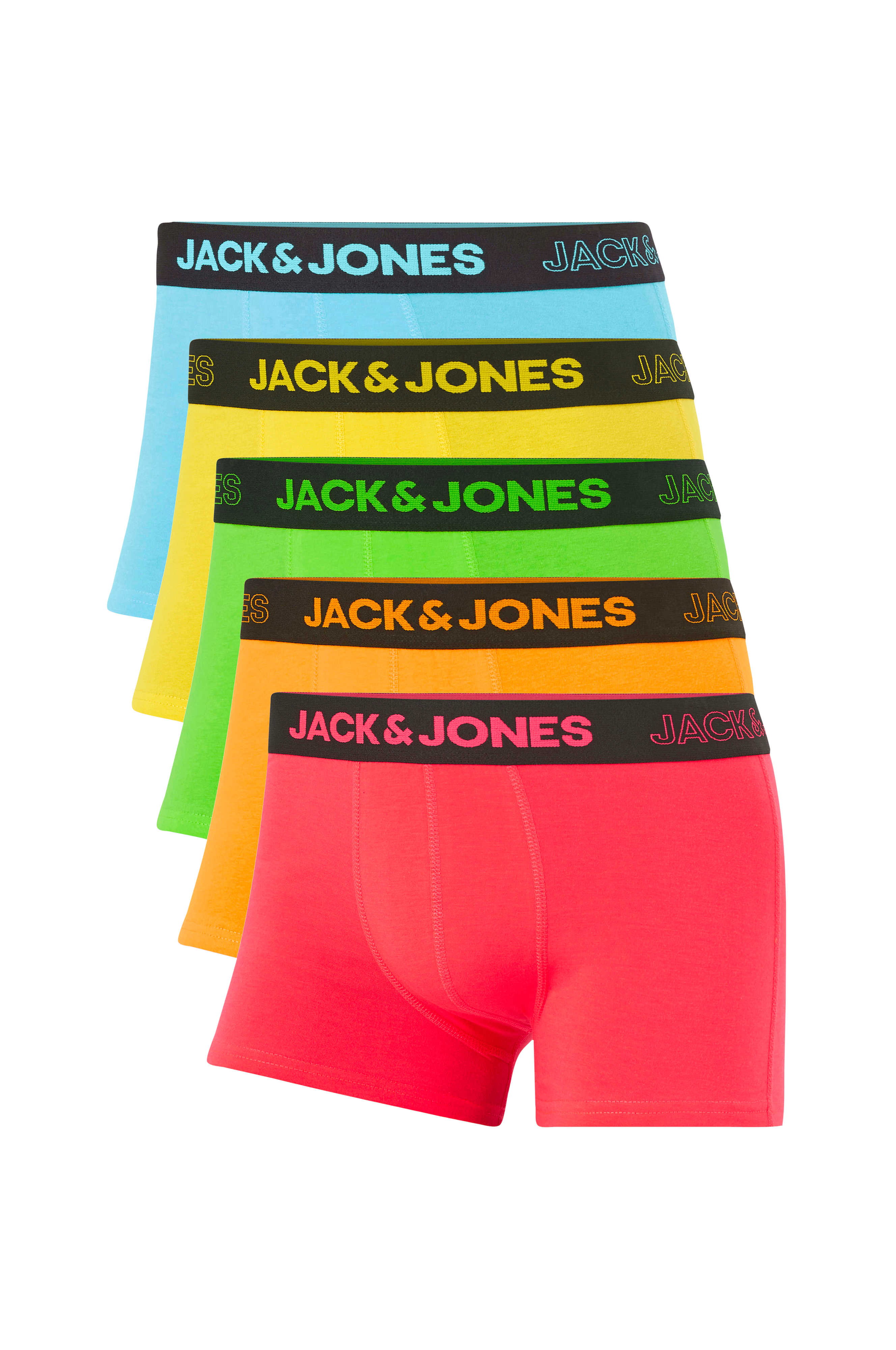 & Jones Underbukser jacSquare Trunks 5-pak - Multi - Underbukser boxershorts | Ellos.dk