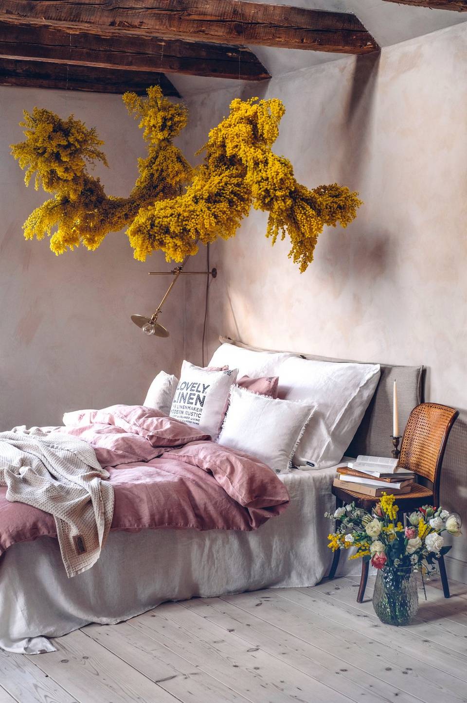 Lovely Linen Påslakan Misty i tvättat lin, rosa från Lovely Linen, bild 2