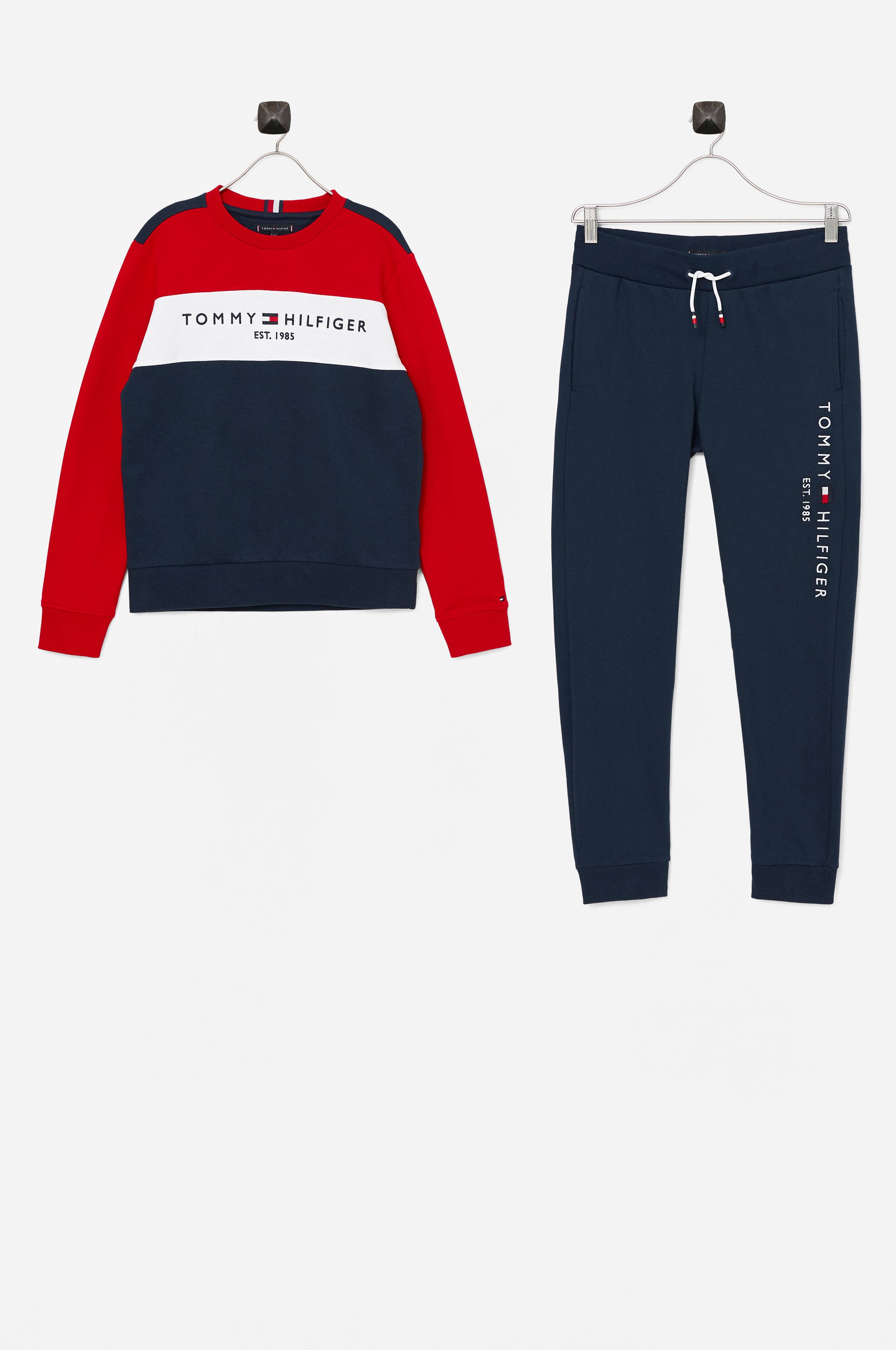 Tommy Hilfiger Joggingsæt Essential Colorblock - Blå - Bukser ellos