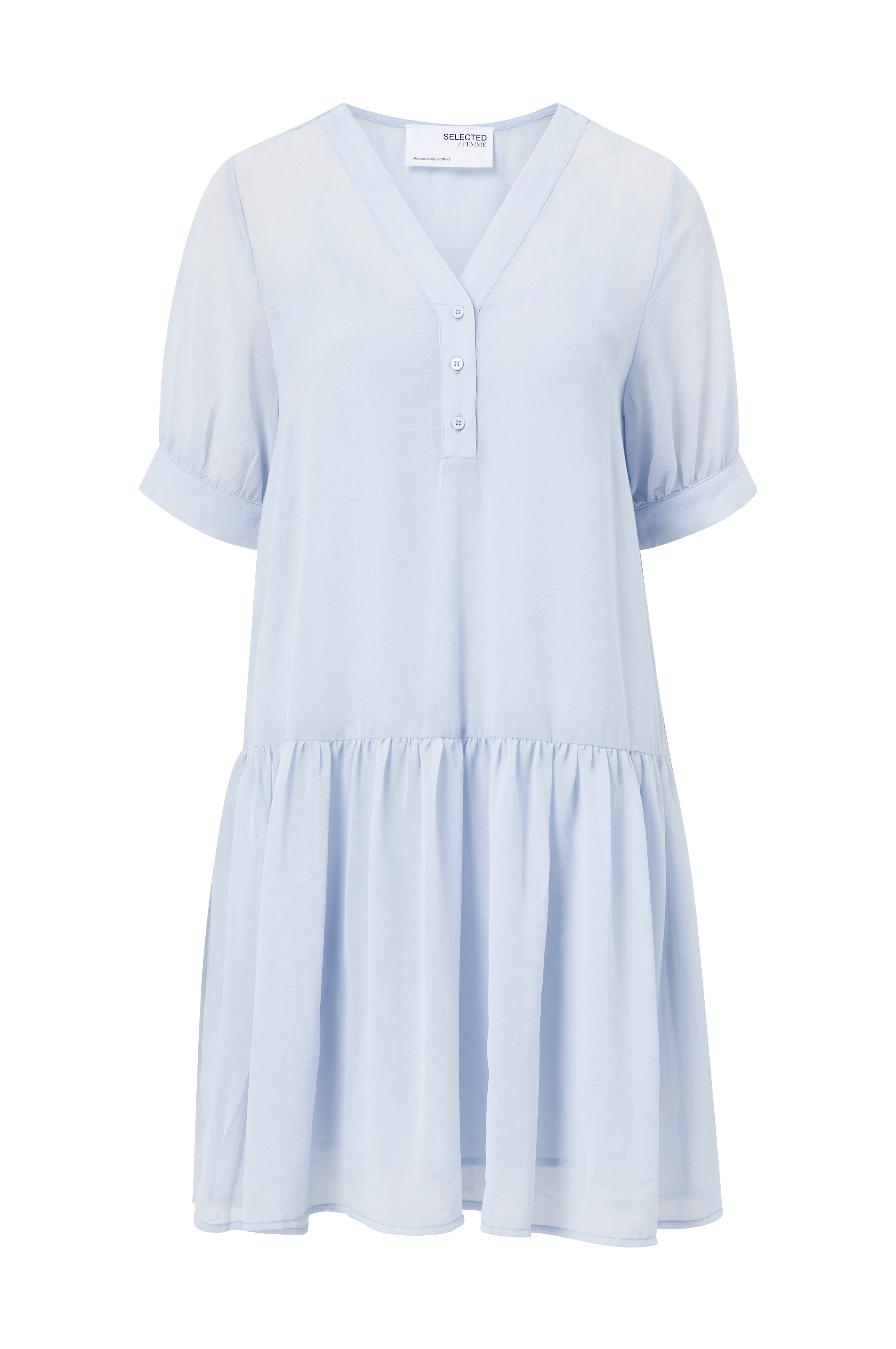for eksempel Kvæle højdepunkt Selected FEMME Kjole slfAbigail 2/4 Short Dress - Blå - Korte kjoler |  Ellos.dk