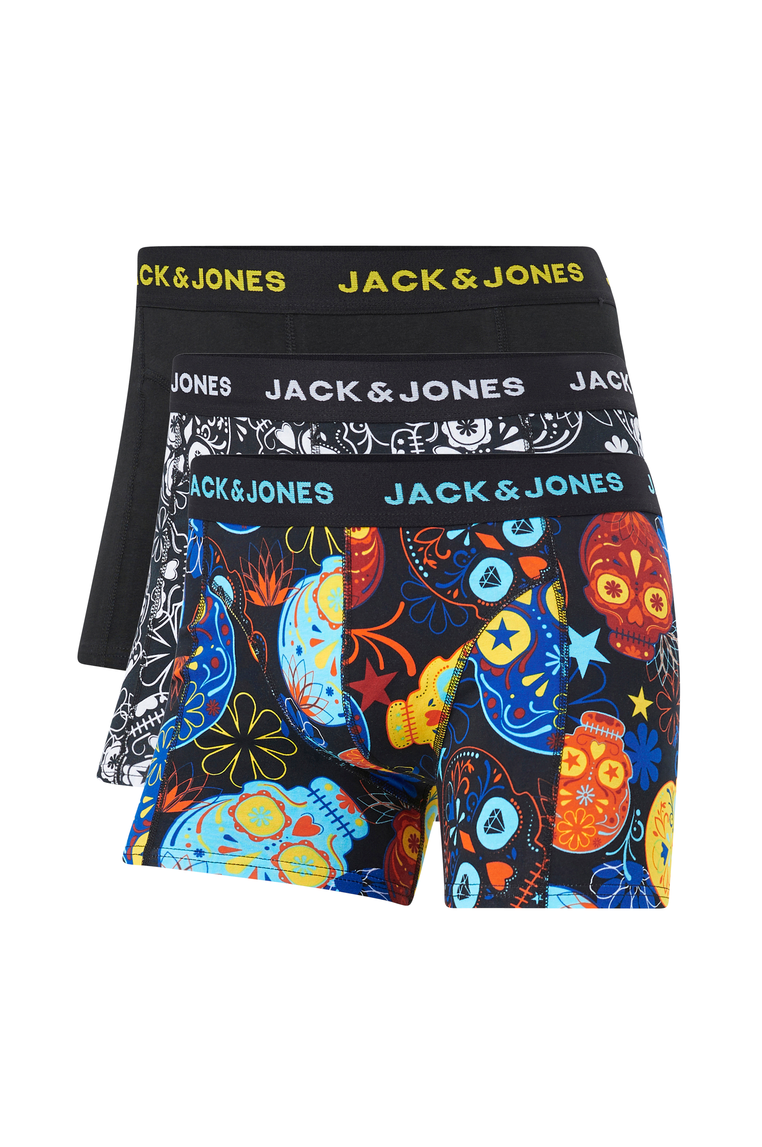 Jack & Jones Kalsonger jacSugar Skull Trunks 3-pack - Svart - Kalsonger &  boxershorts