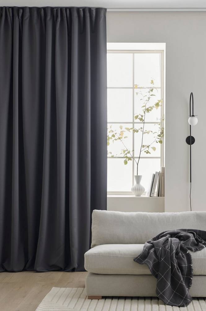 Gardin med multibånd Sandy Wide, mørkleggende, 1 stk