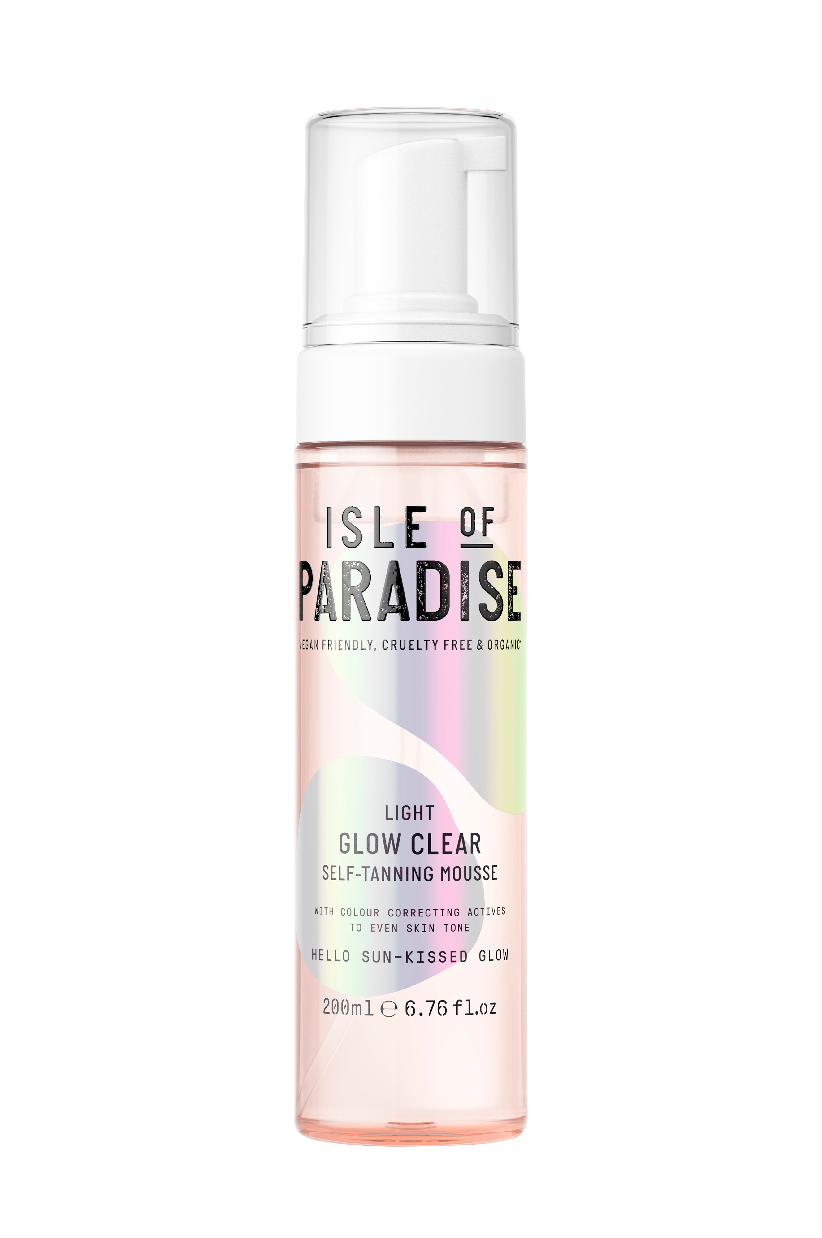Isle of Paradise Light Glow Clear Self Tanning Mousse 200 ml Brun