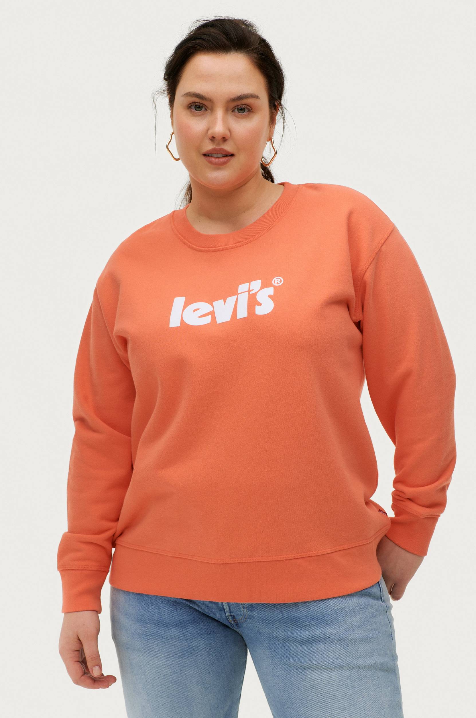 Levi's Plus - Sweatshirt Pl Graphic Standard Crew - Orange - 54/56