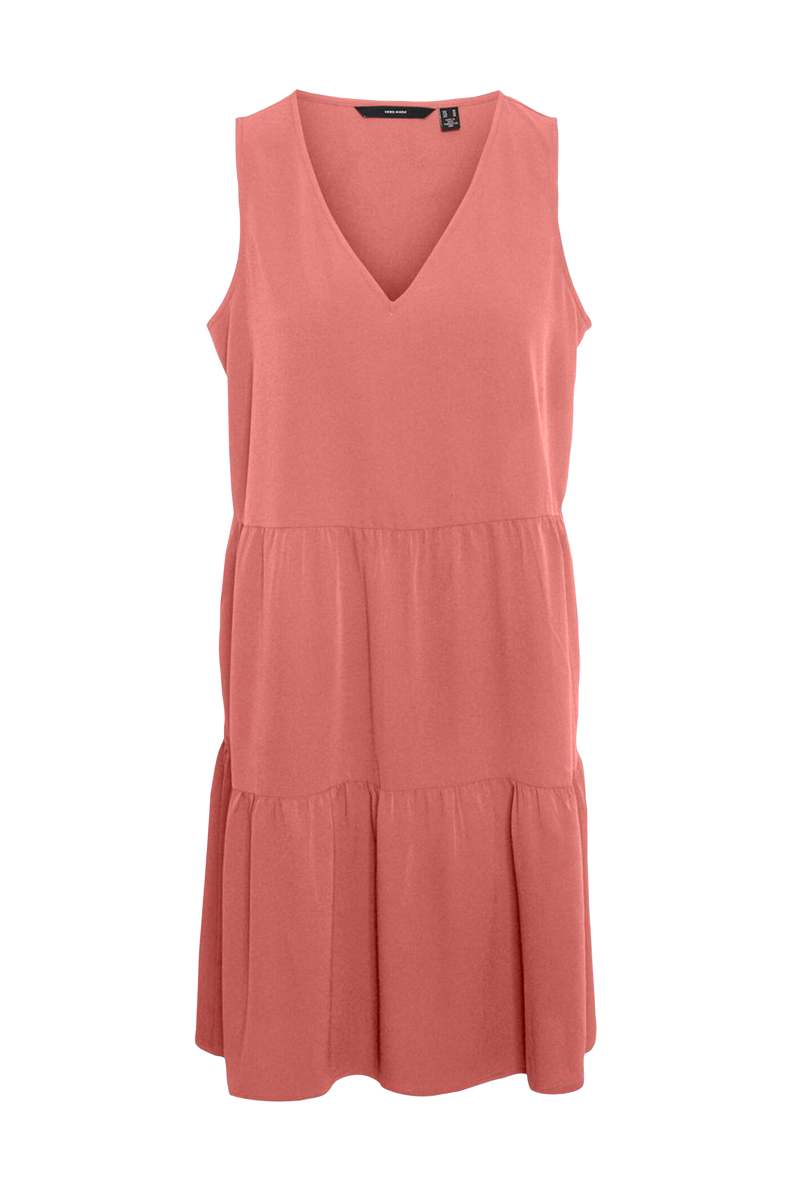 Vero Moda Kjole vmOlivia SL Peplum Dress Rosa - Korte kjoler Ellos.dk