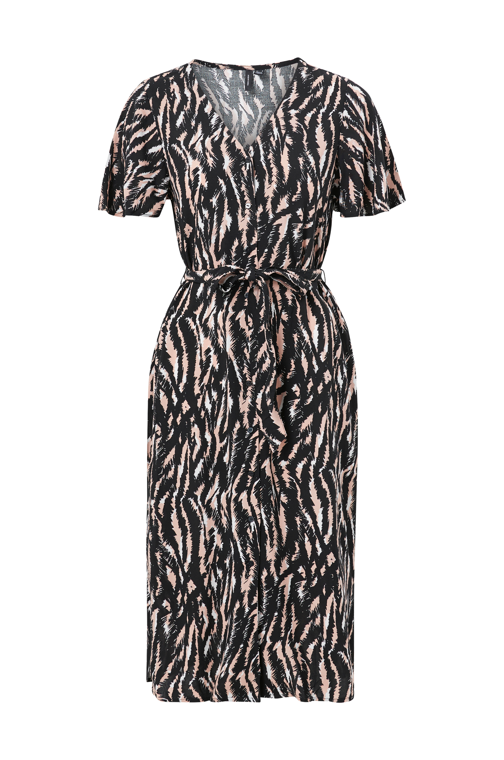 Vero Moda - Kjole vmSimply Easy SS Calf Shirt Dress Wvn - Rosa - 34/36