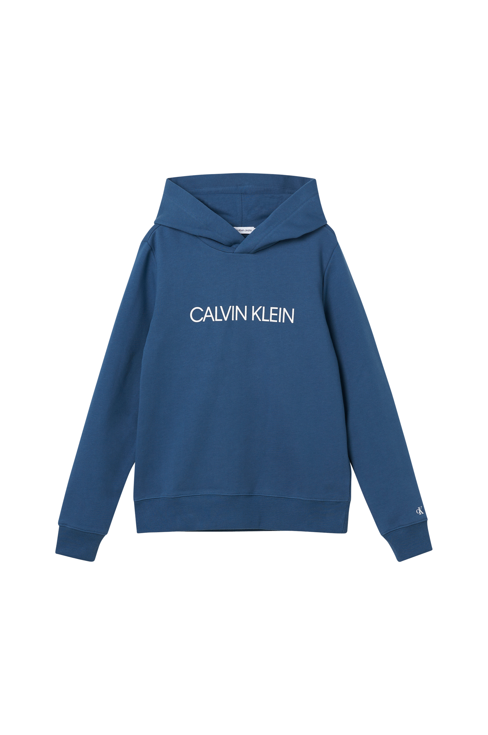 Calvin Klein - Hættetrøje Institutional Logo Hoodie - Blå - - Hætte sweat - Tøj til børn