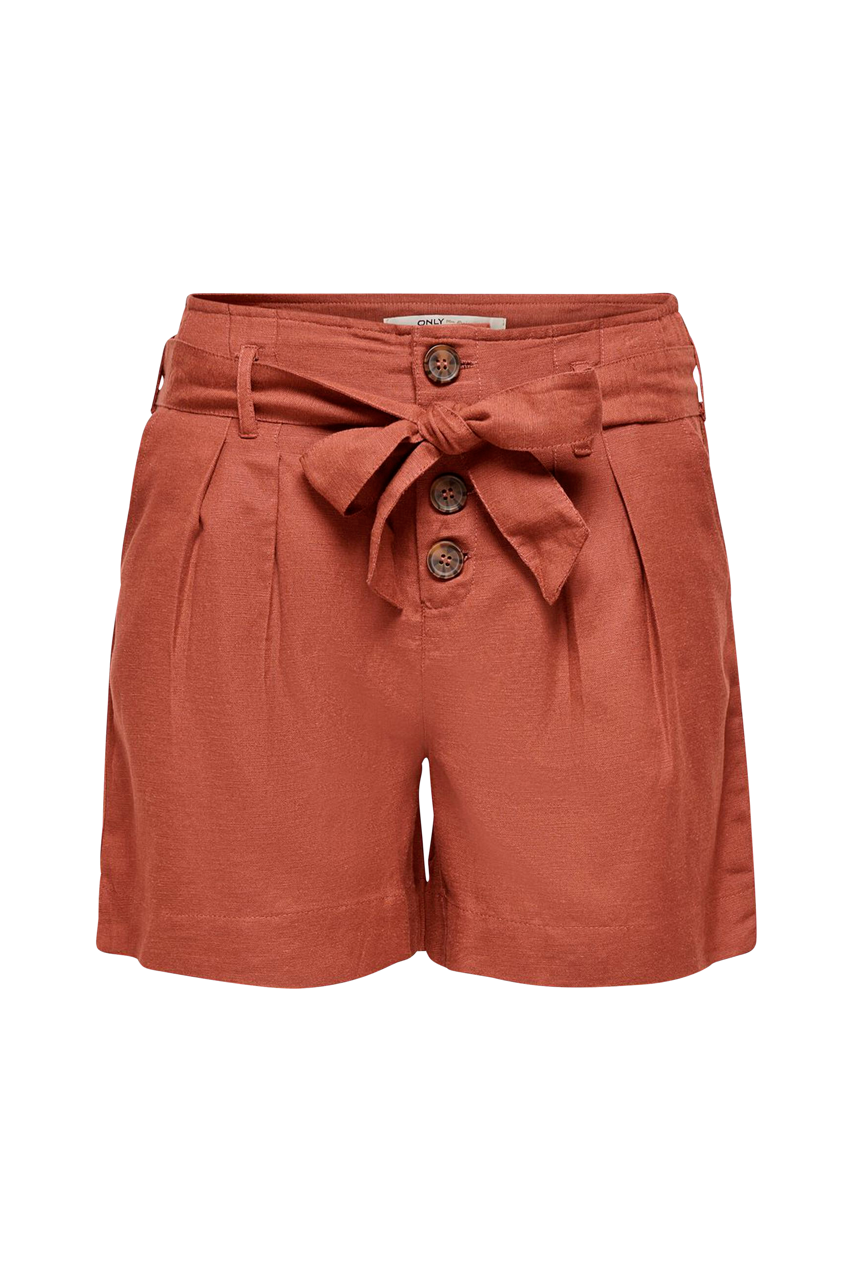 Only - Shorts onlViva Life HW Belt Shorts  - Rød - 38