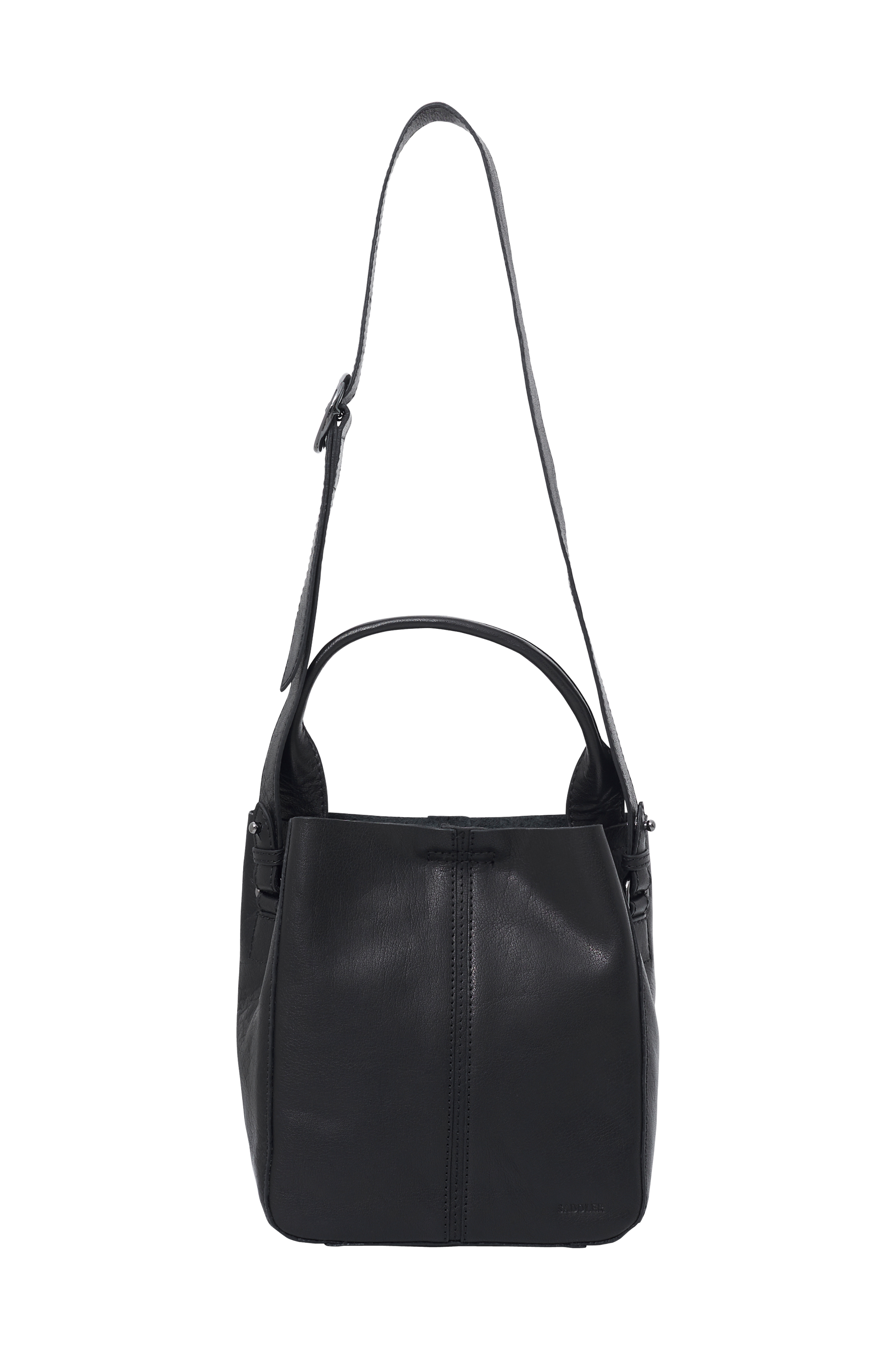 Sac à Main Mini Format 'Elsa' SADDLER - 100% Cuir De Vache Noir - Fermeture Magnétique - Neuf Avec étiquettes