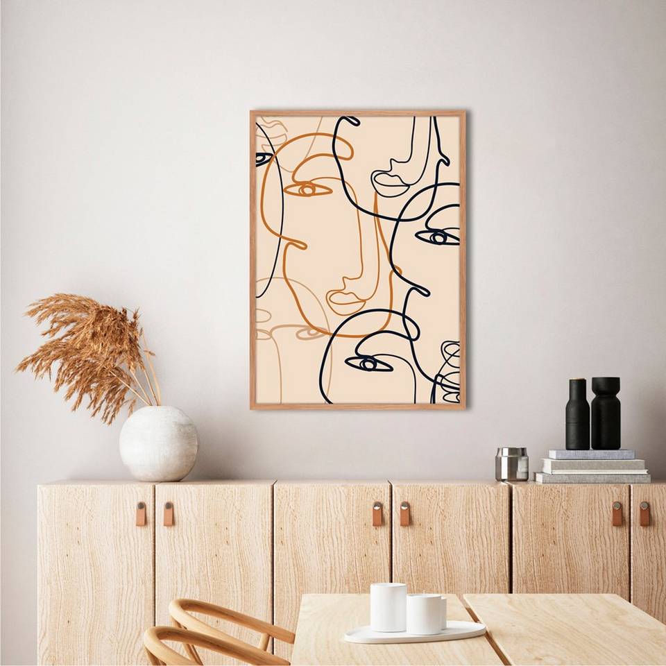 Malerifabrikken Poster Abstract Lines 1, beige från Malerifabrikken, bild 2