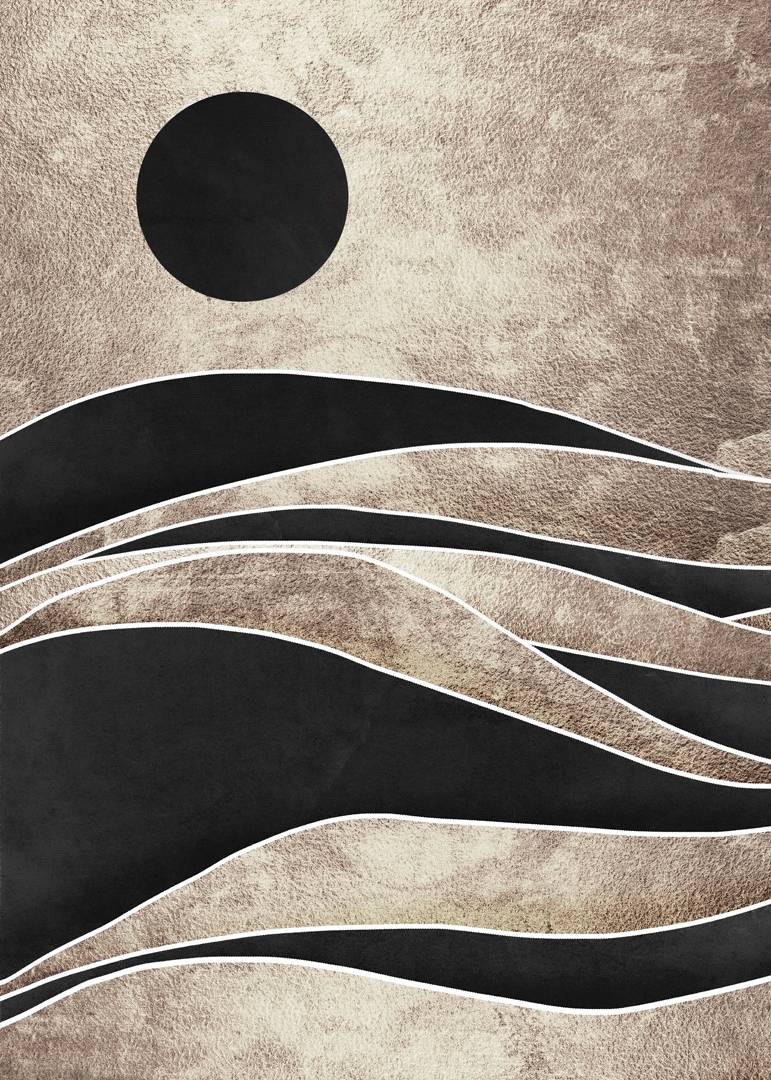 Malerifabrikken - Poster Black desert 1 - Guld