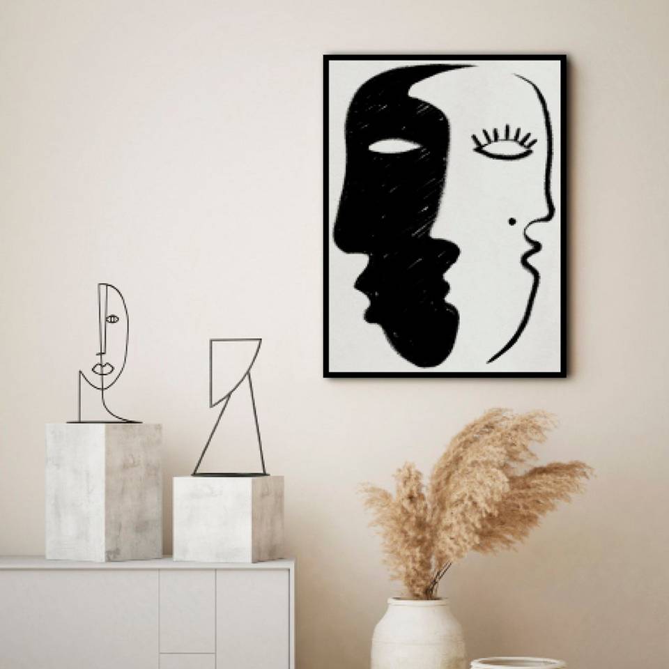 Malerifabrikken Poster Face to Face, svart från Malerifabrikken, bild 2
