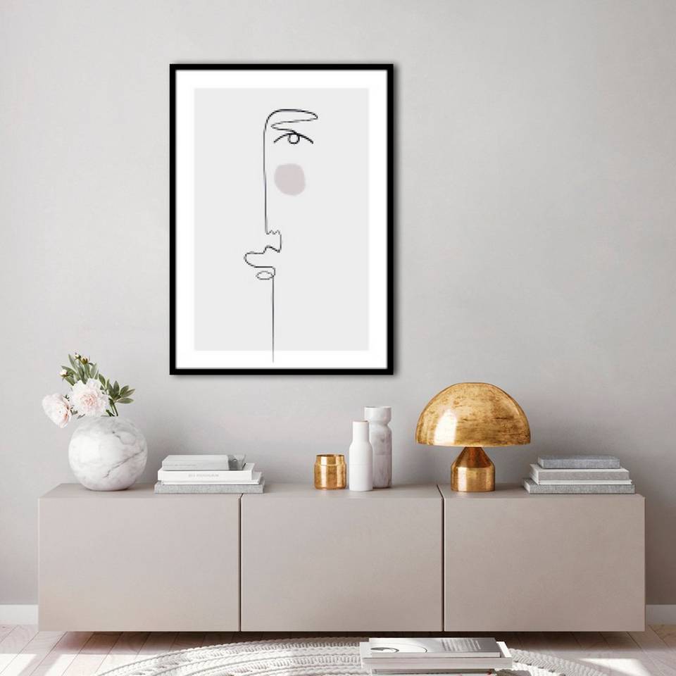 Malerifabrikken Poster Faces 1, beige från Malerifabrikken, bild 2