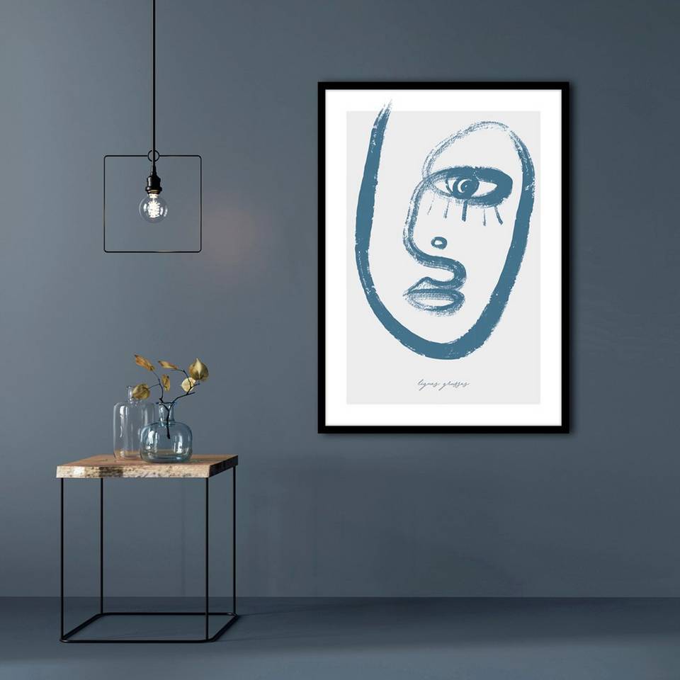 Malerifabrikken Poster Lignes grasses 2, beige från Malerifabrikken, bild 2