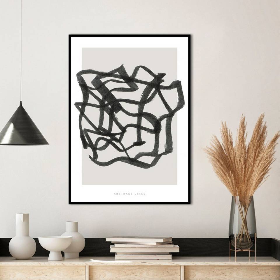 Malerifabrikken Poster Lines 1, beige från Malerifabrikken, bild 2