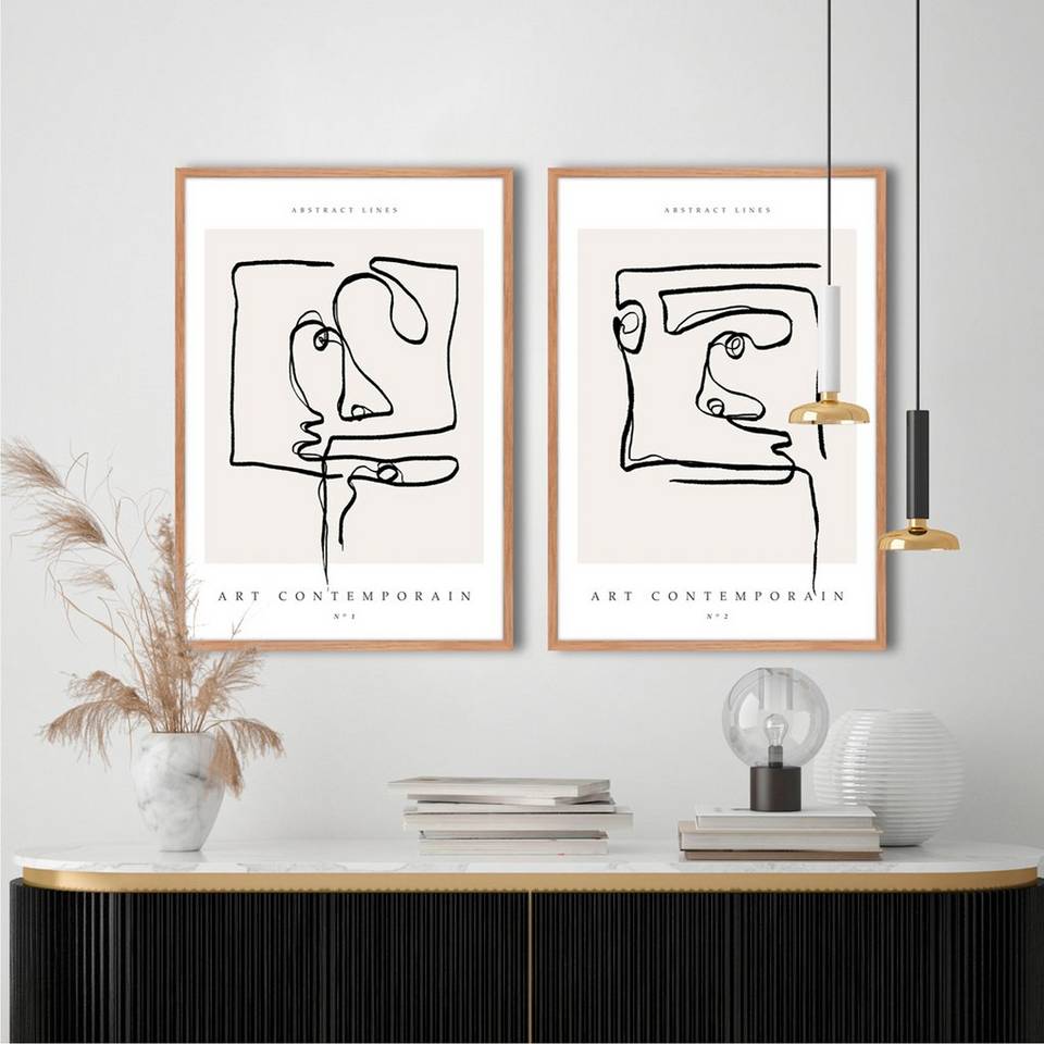 Malerifabrikken Poster Art Contemporain 2, beige från Malerifabrikken, bild 2