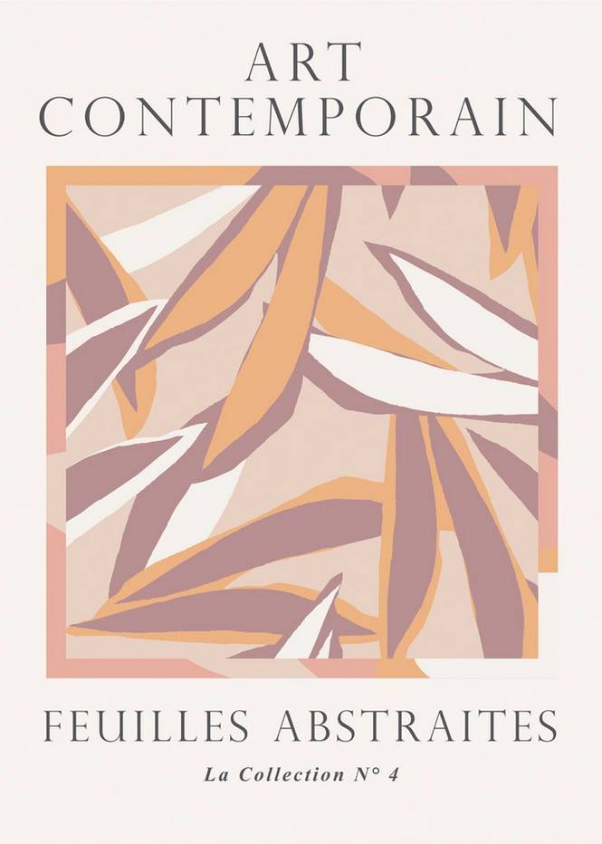 Poster Feuilles abstraites 3