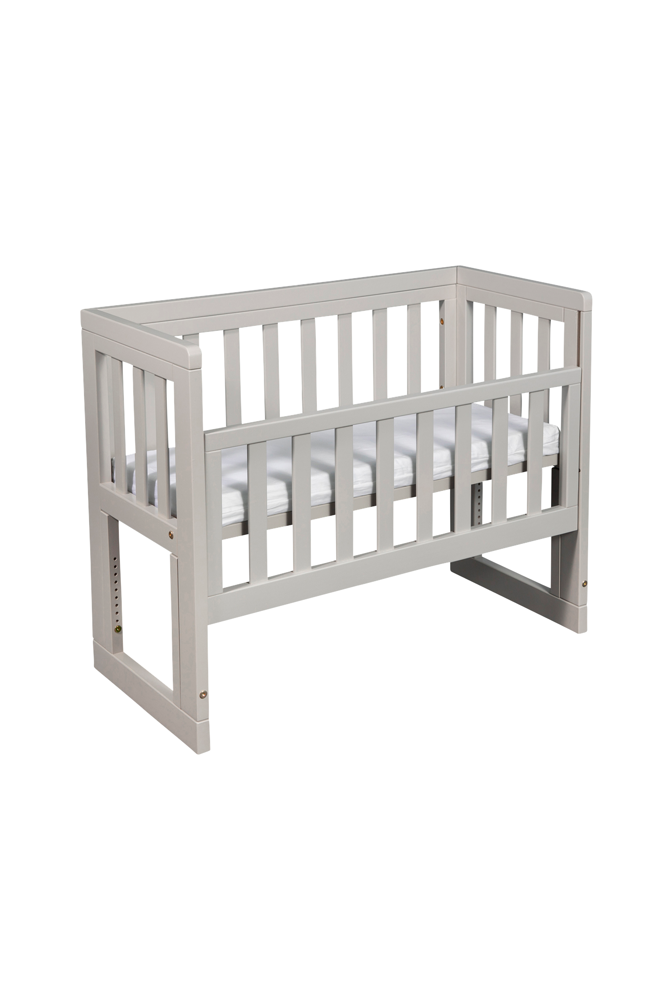 Troll Bedside Crib Oslo Soft Grey Sangar madrasser till barnrummet Ellos