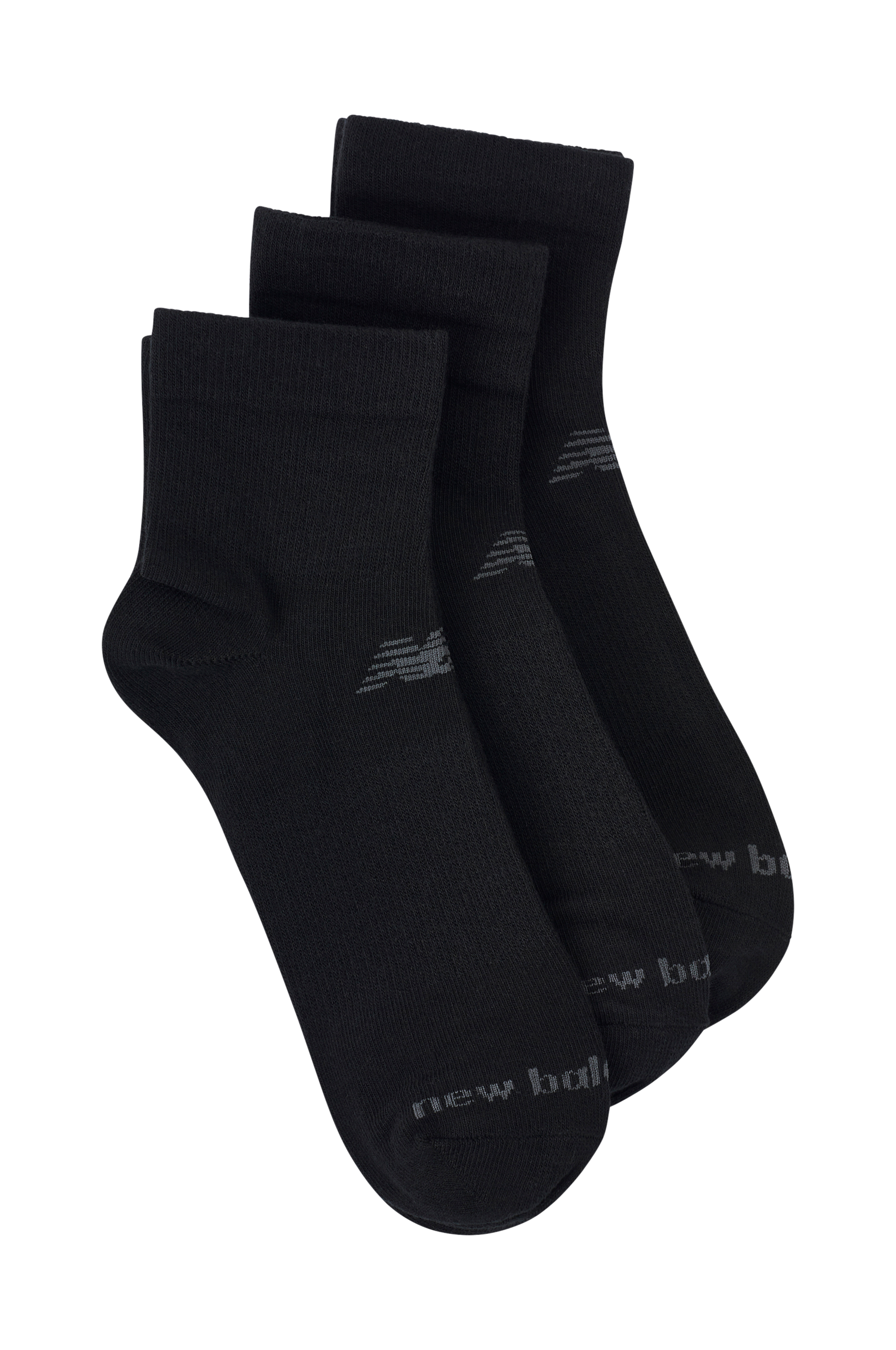 New Balance - Løbestrømper Perfomance Cotton Flat Knit Ankle Socks 3-pak - Sort - 35/38