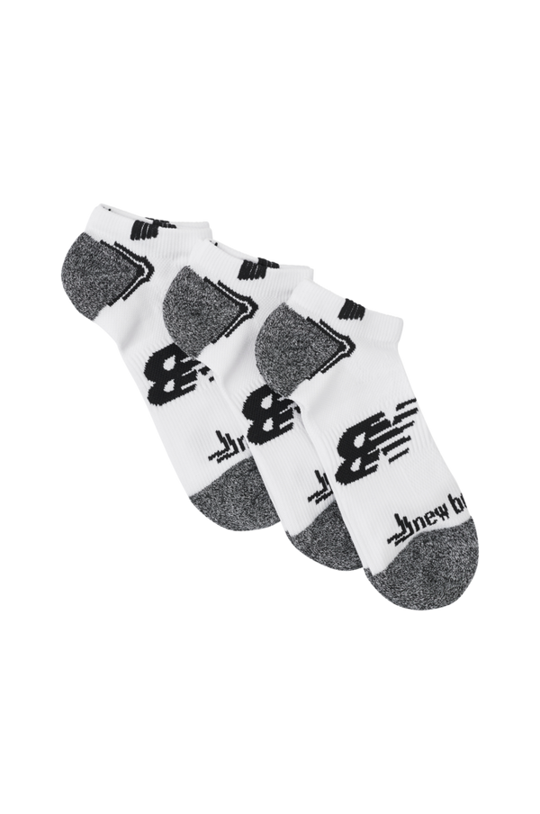 New Balance - Løbestrømper No Show Run Sock 3-pak - Hvid - 43/46