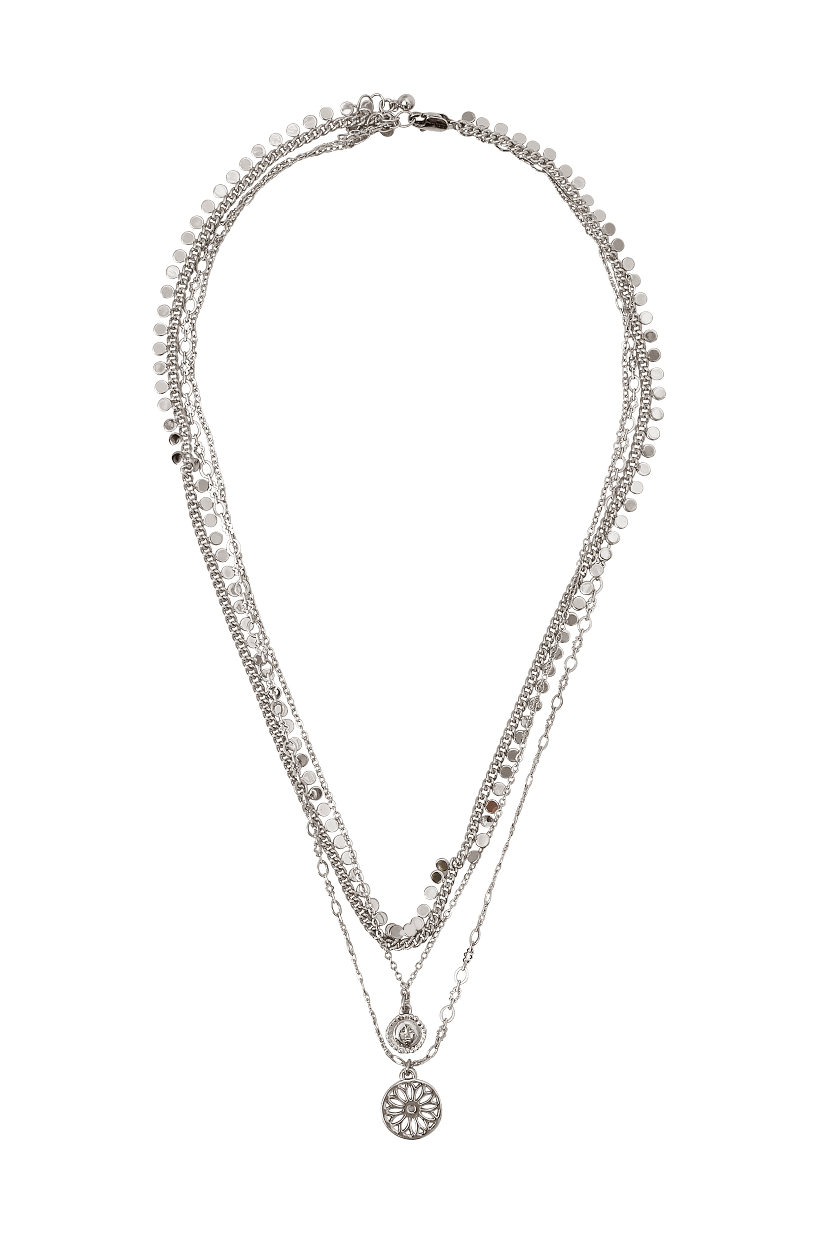 pieces - Halsband pcTatiana Combi Necklace - Silver