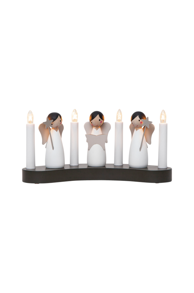 Ljusstake Angel choir White