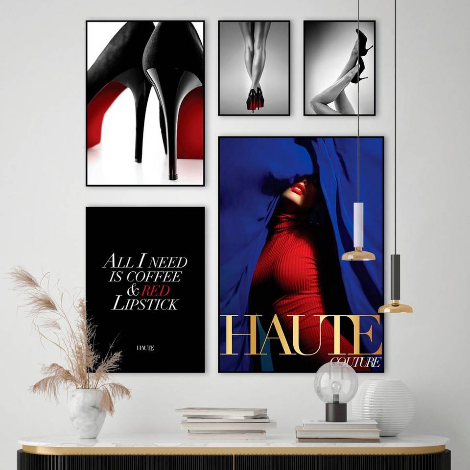 Malerifabrikken Poster Fashion Red 1, grå från Malerifabrikken, bild 2