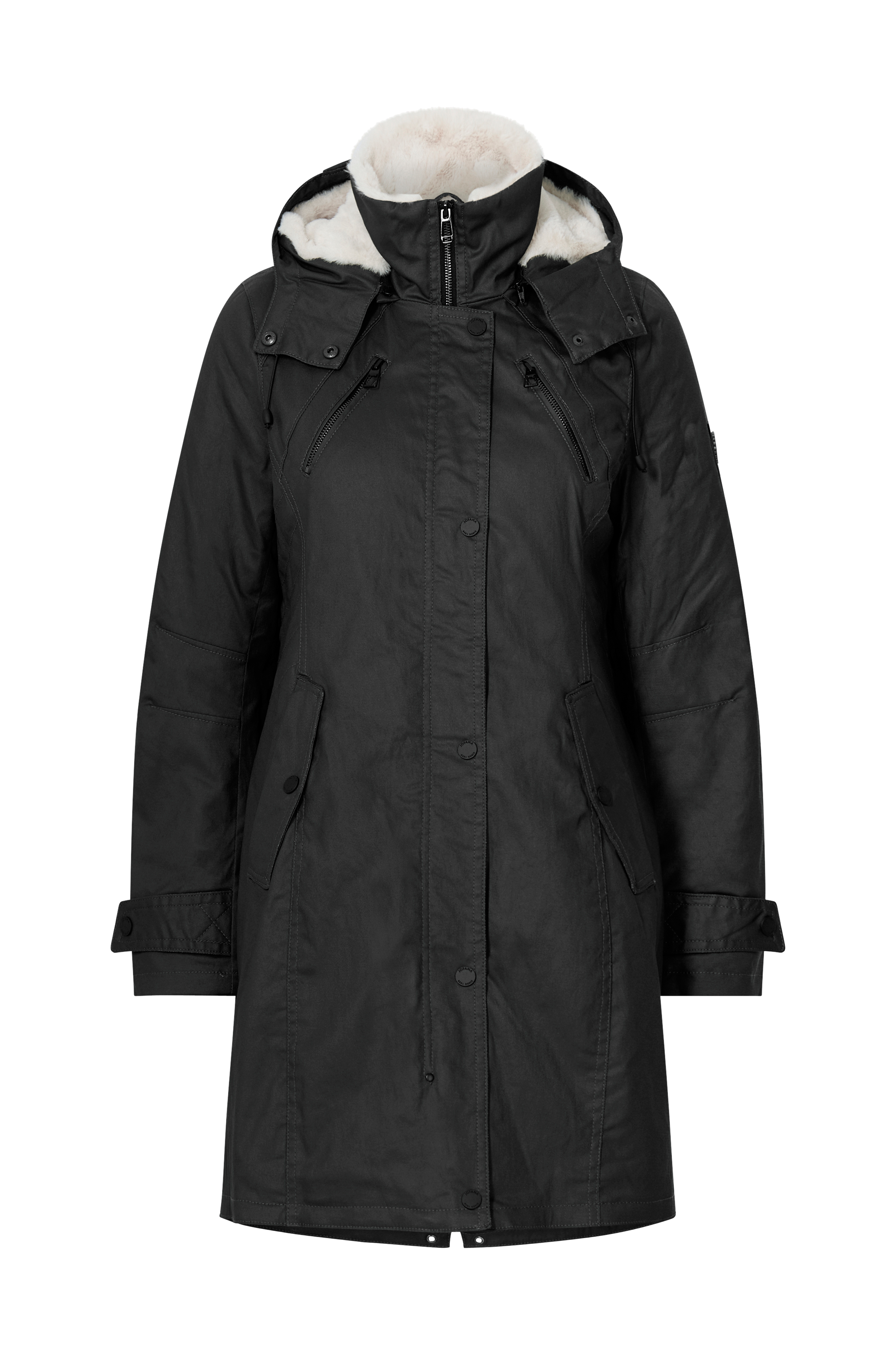 Jofama Parkacoat Idun Canvas Parka - Sort - Jakker Ellos.dk