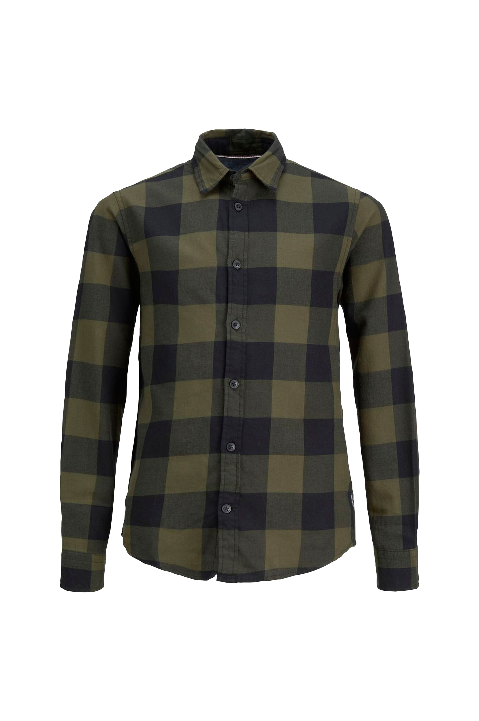 Jack & Jones - Skjorte jjeGingham Twill Shirt L/S JR - Grøn - 152