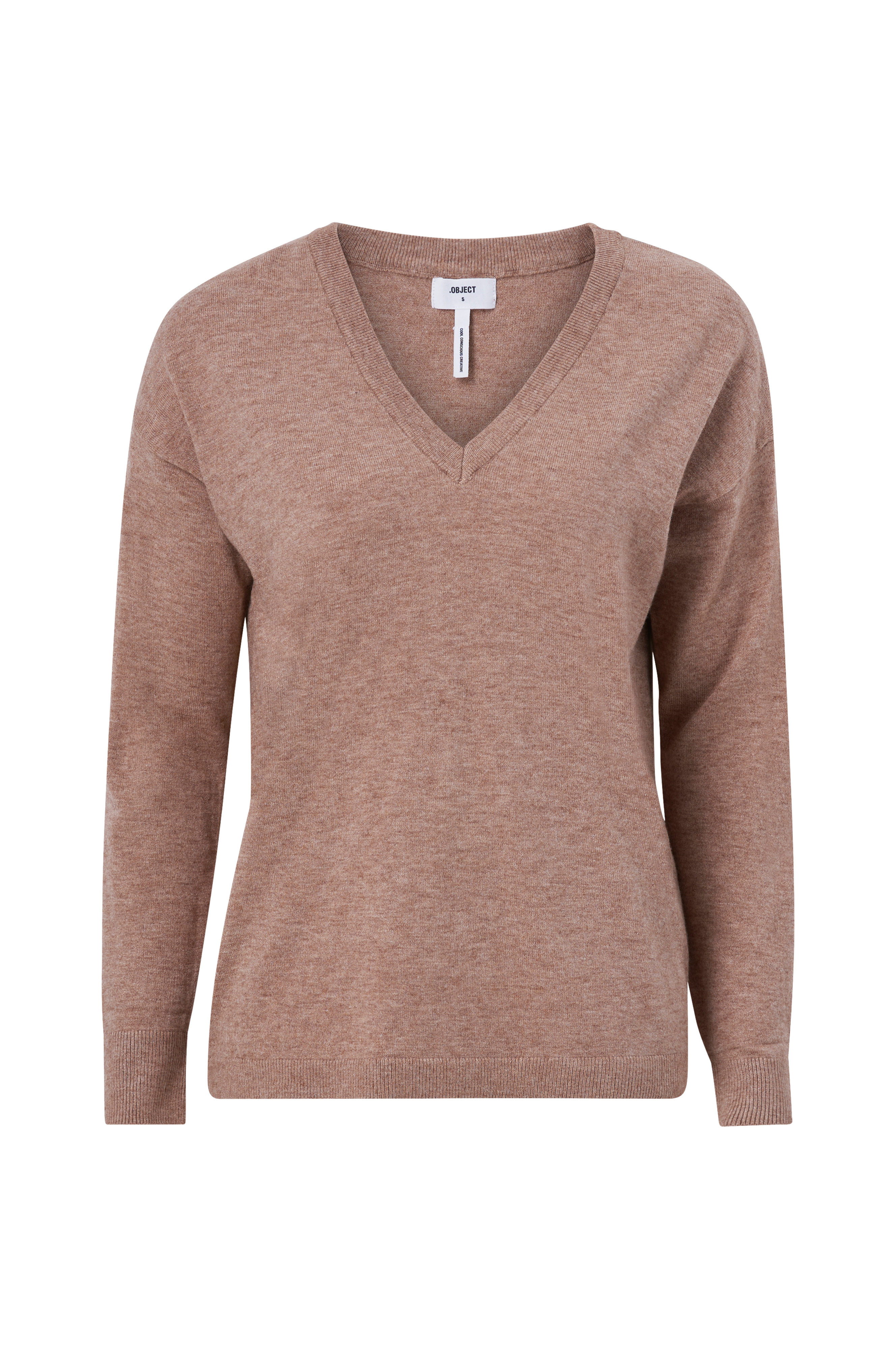 Tröja objThess L/S V-neck Knit Pullover